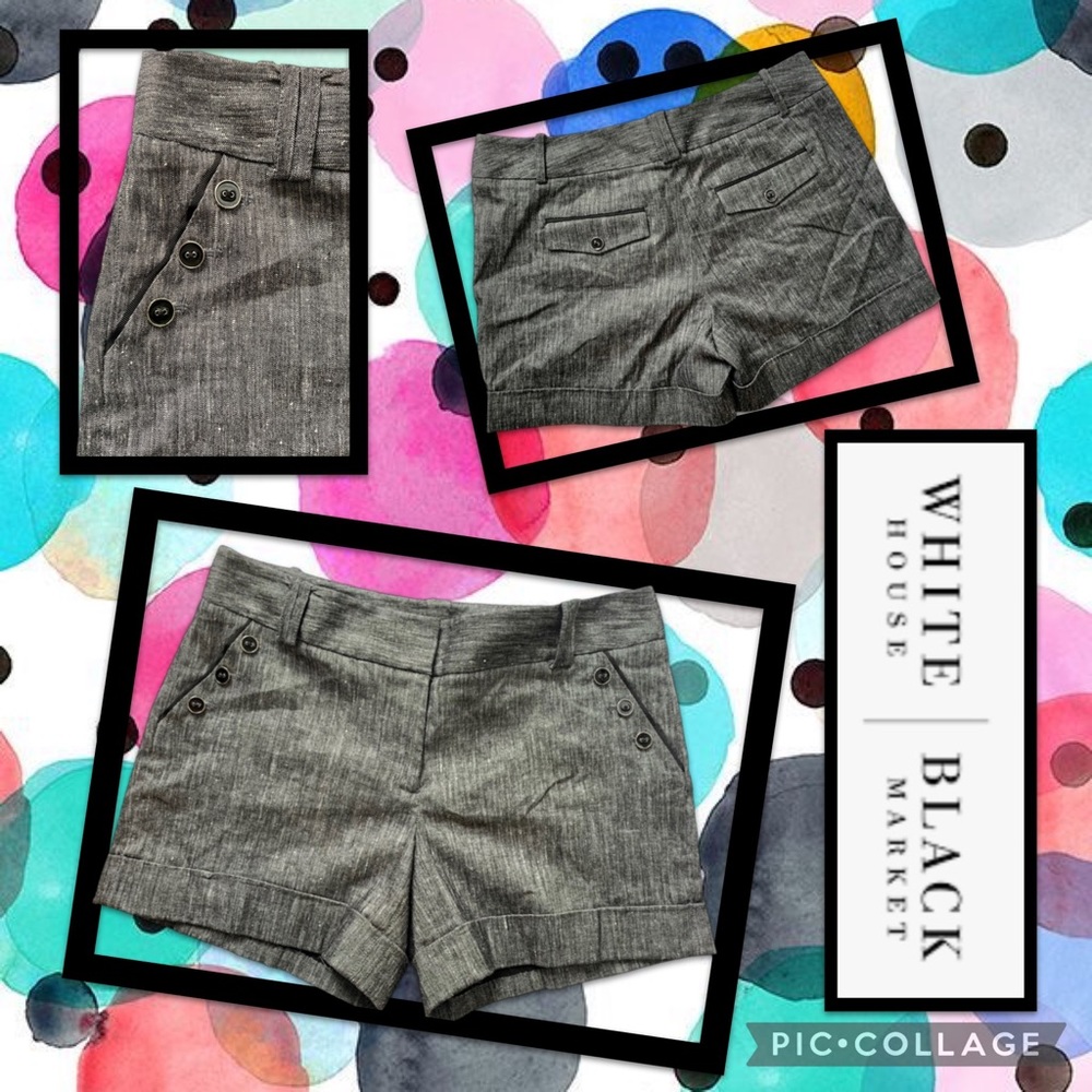 White House Black Market Black/White dressy shorts